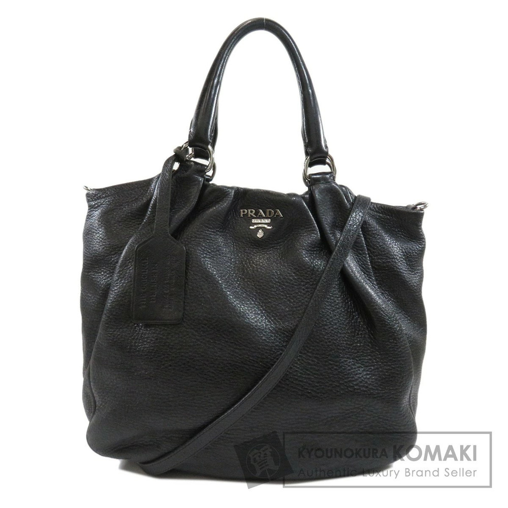 Prada Logo Handbag Calfskin